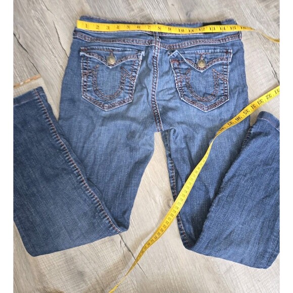 True Religion Cora Mid Rise Straight Dark Blue Jeans size 31 - Picture 7 of 7